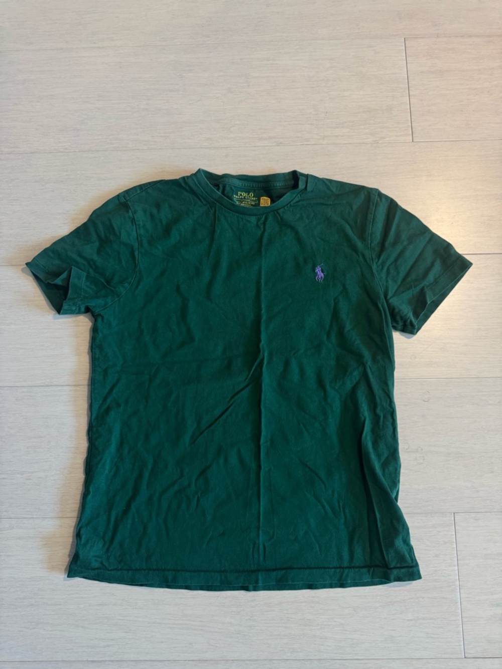 Polo by Ralph Lauren Men's Dark Green Crew Neck T-Shirt Slim Fit Size M